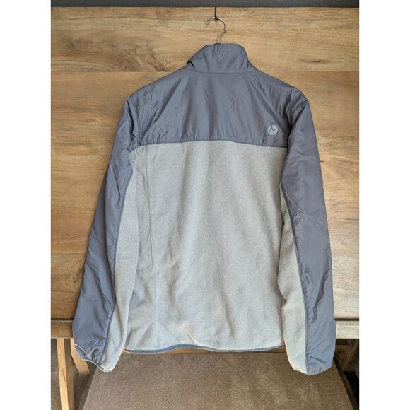 Marmot Tech Sweater Mens Large Gray Storm Heather Fleece Long Sleeve Zip Up NWT - Picture 2 of 5